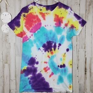 Fruit of the Loom Tye Dye Short Sleeve Tee Shirt Multicolored Medium